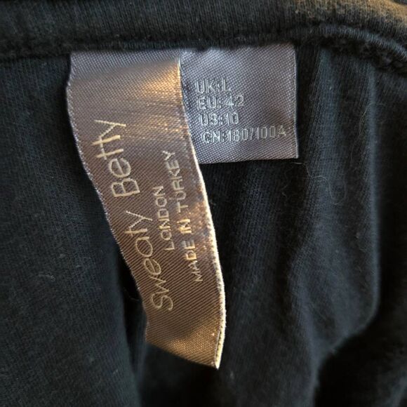 Sweaty Betty Restful Boucle Half Zip Sweatshirt Women's Size 10 Black - Picture 4 of 4